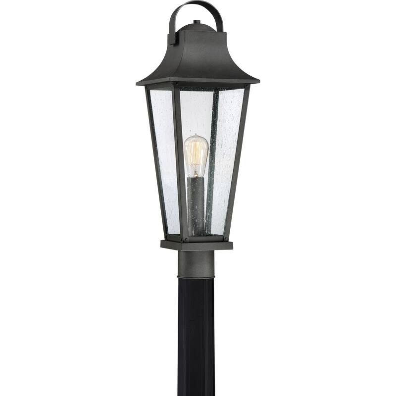 Quoizel Galveston Mottled Black Post Lantern