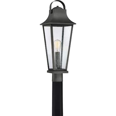 Quoizel Galveston Mottled Black Post Lantern