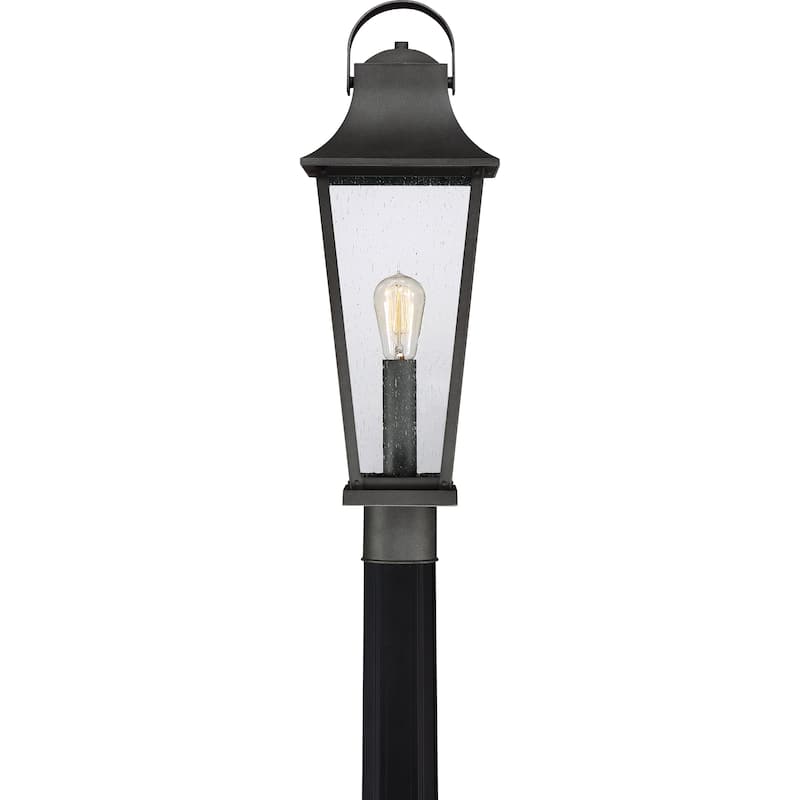 Quoizel Galveston Mottled Black Post Lantern