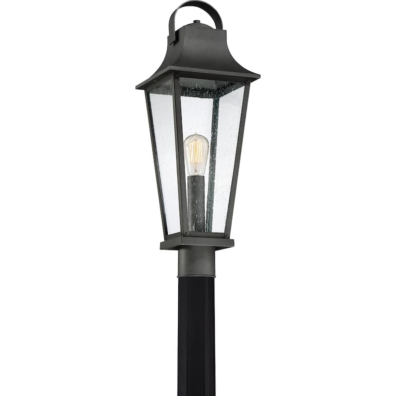 Quoizel Galveston Mottled Black Post Lantern