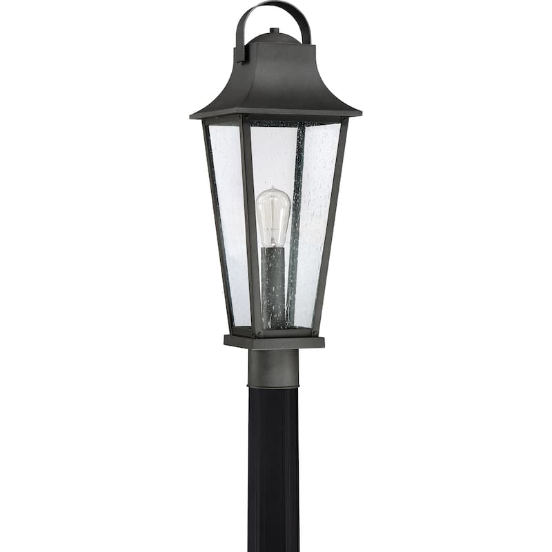 Quoizel Galveston Mottled Black Post Lantern