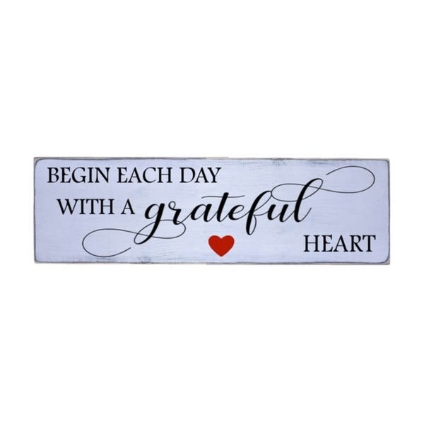 Begin Each Day Handmade Farmhouse Wood Wall Art Sign Natural Pine Wood