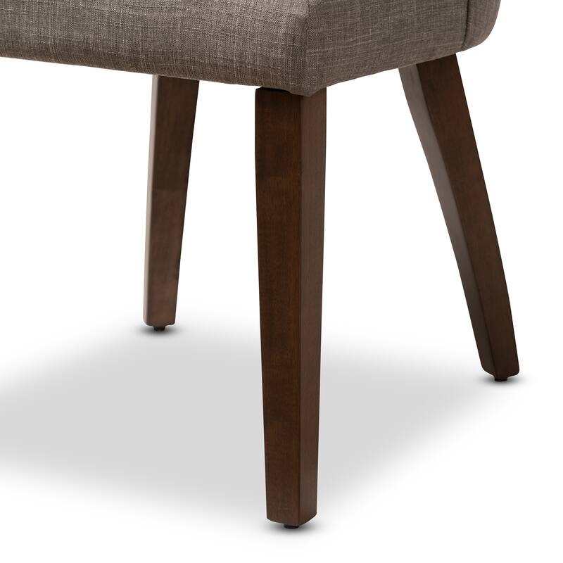 Mid-Century Fabric Upholstered Dining Chair Set by Baxton Studio
