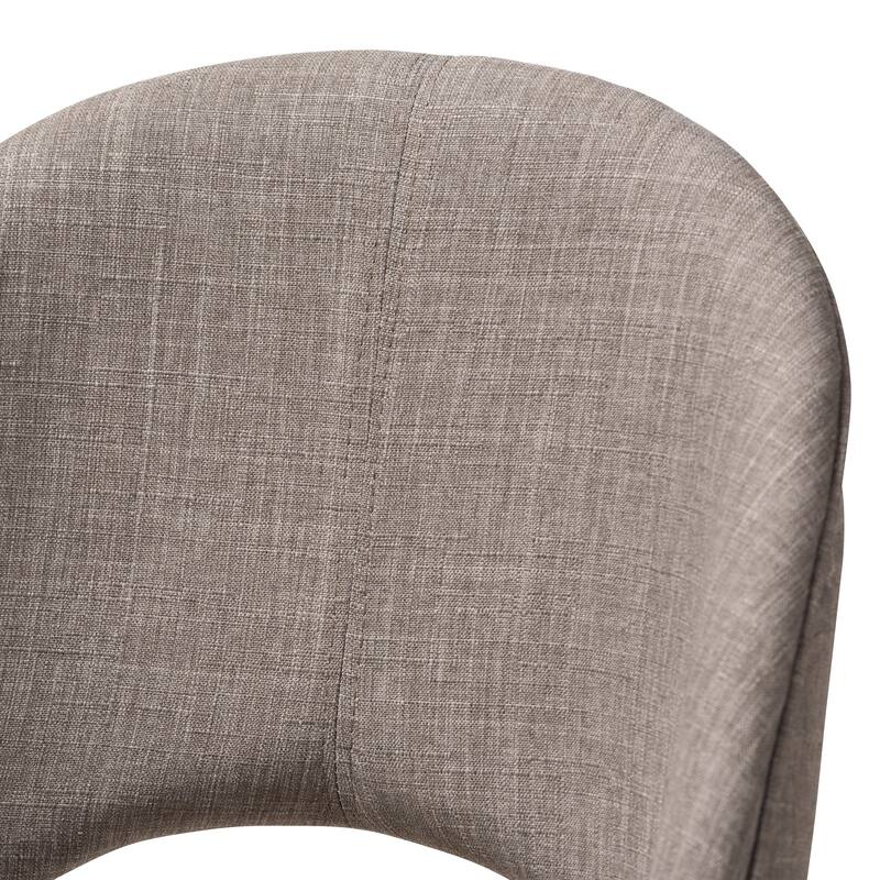 Mid-Century Fabric Upholstered Dining Chair Set by Baxton Studio