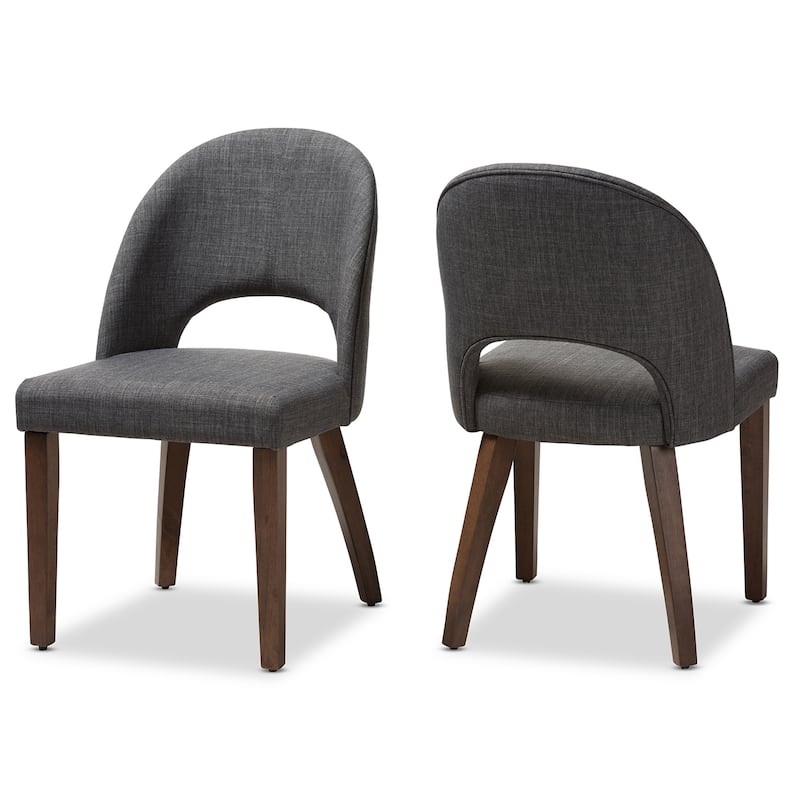 Mid-Century Fabric Upholstered Dining Chair Set by Baxton Studio