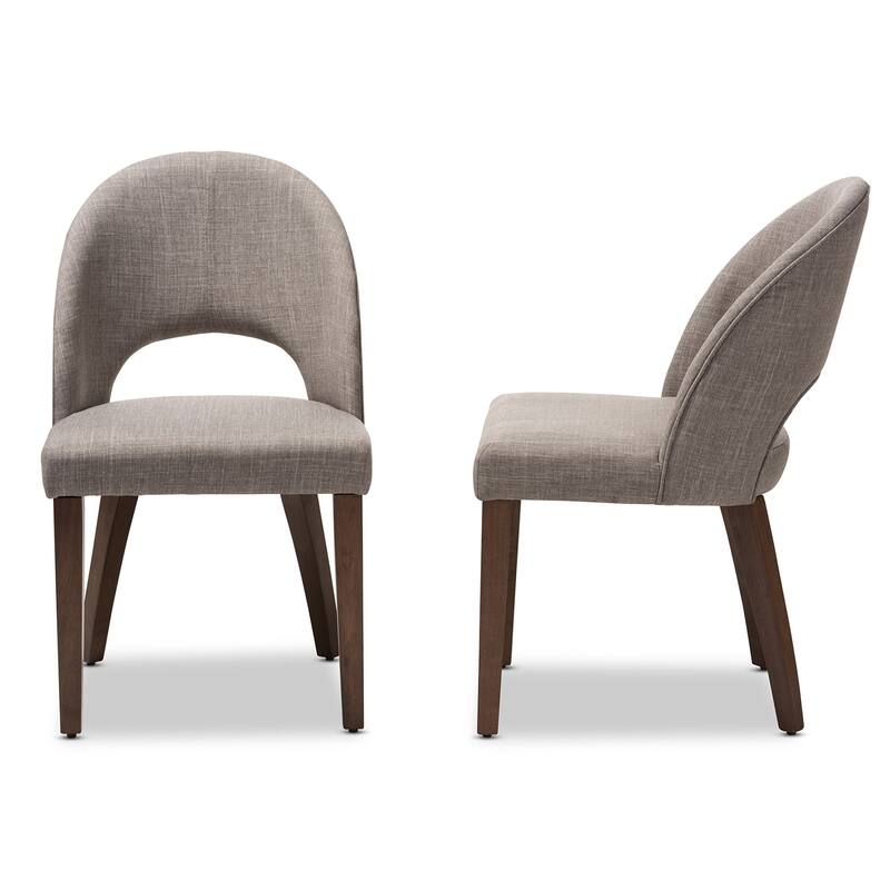 Mid-Century Fabric Upholstered Dining Chair Set by Baxton Studio