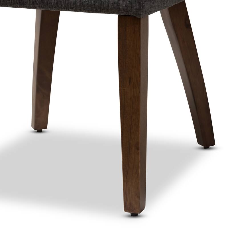 Mid-Century Fabric Upholstered Dining Chair Set by Baxton Studio