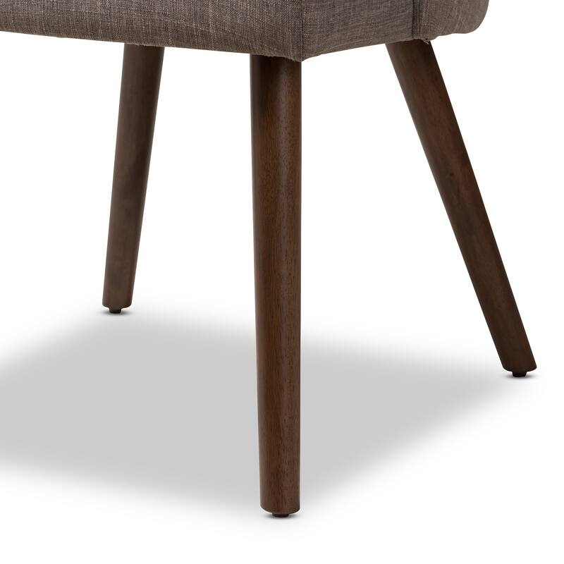 Mid-Century Fabric Upholstered Dining Chair Set by Baxton Studio