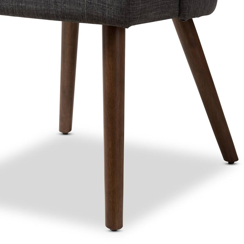 Mid-Century Fabric Upholstered Dining Chair Set by Baxton Studio