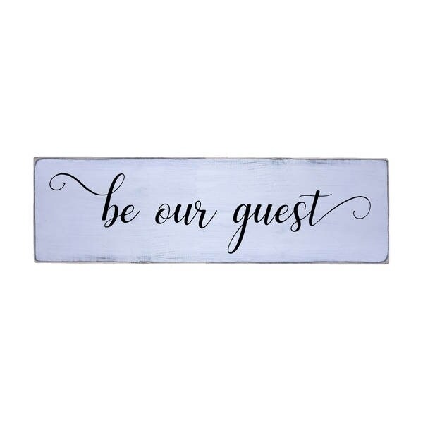 Shop Be Our Guest Handmade Farmhouse Wood Wall Art Sign Natural Pine Wood Overstock
