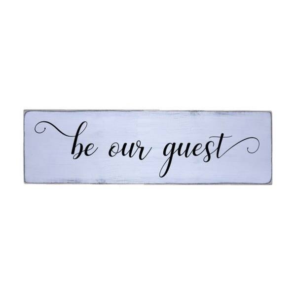 Be Our Guest Handmade Farmhouse Wood Wall Art Sign Natural Pine Wood Overstock