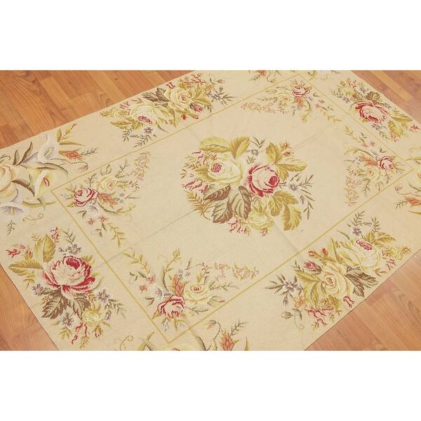 Shop Needlepoint Aubusson Country Cottage Hand Woven Area Rug 4