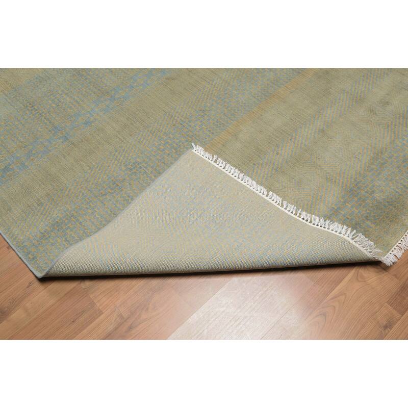 Contemporary Chic Oriental Hand Knotted Area Rug (6'x9') - 6' x 9'