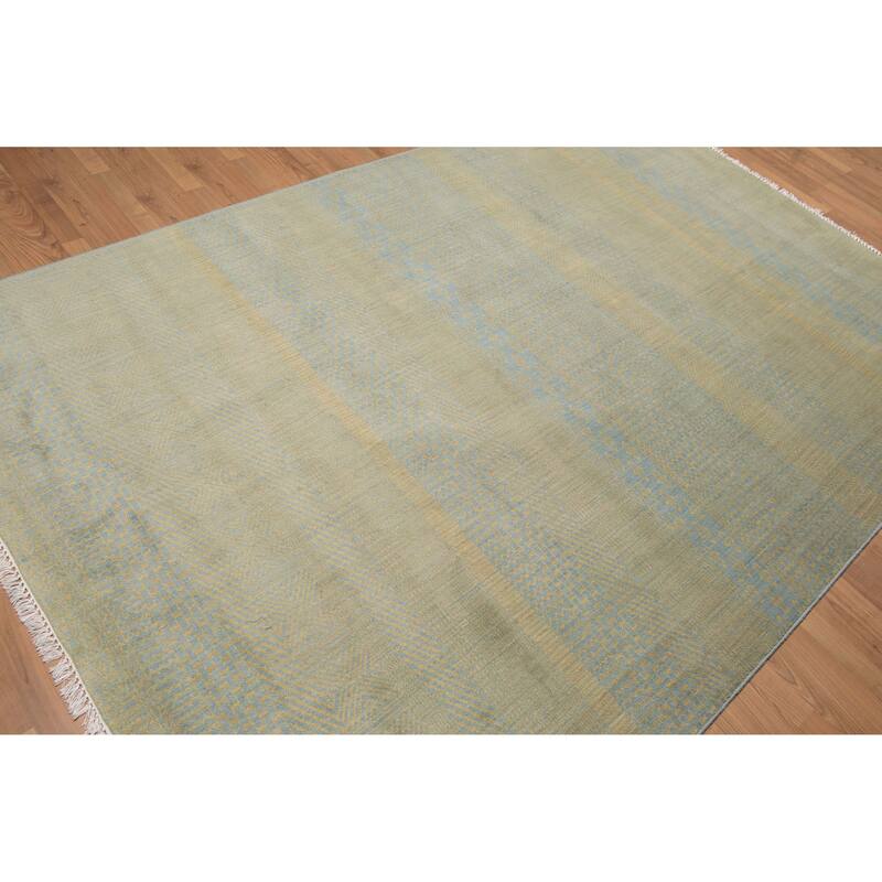 Contemporary Chic Oriental Hand Knotted Area Rug (6'x9') - 6' x 9'