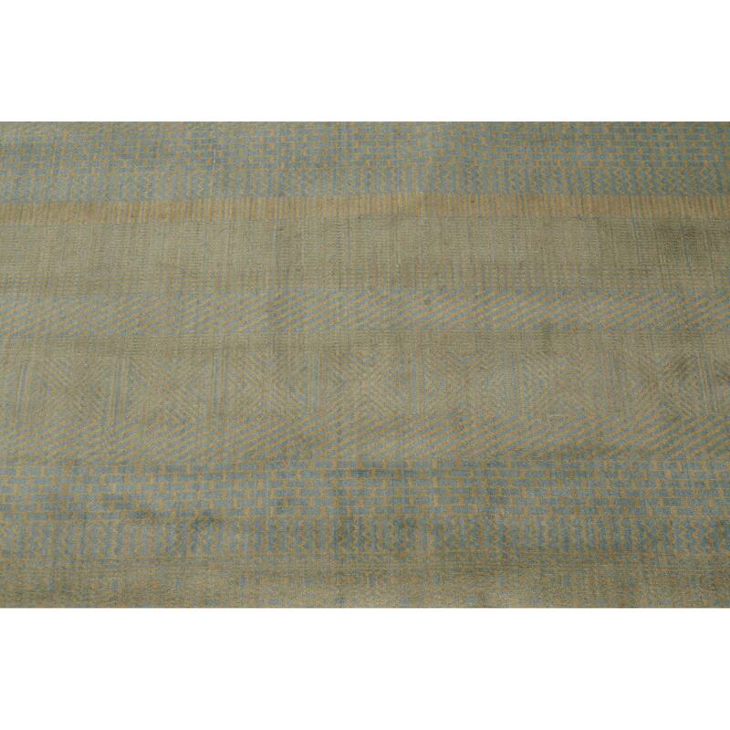 Contemporary Chic Oriental Hand Knotted Area Rug (6'x9') - 6' x 9'