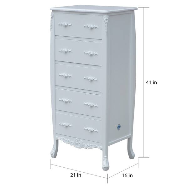 Shop White Label 5 Drawer Dresser Free Shipping Today