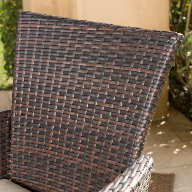 Linden Outdoor 6 Piece Rustic Iron and Acacia Wood Dining Set by Christopher Knight Home