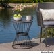 Lassen Outdoor 16-inch Round Side Table by Christopher Knight Home - Thumbnail 3