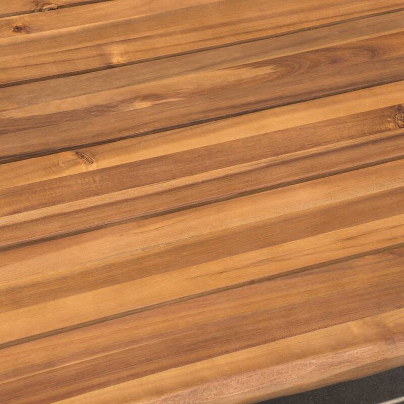 Zion Outdoor Industrial Acacia Wood Square Coffee Table by Christopher Knight Home