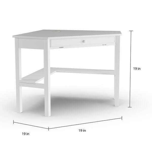 Shop Porch Den Crescent White Birch Corner Desk Overstock