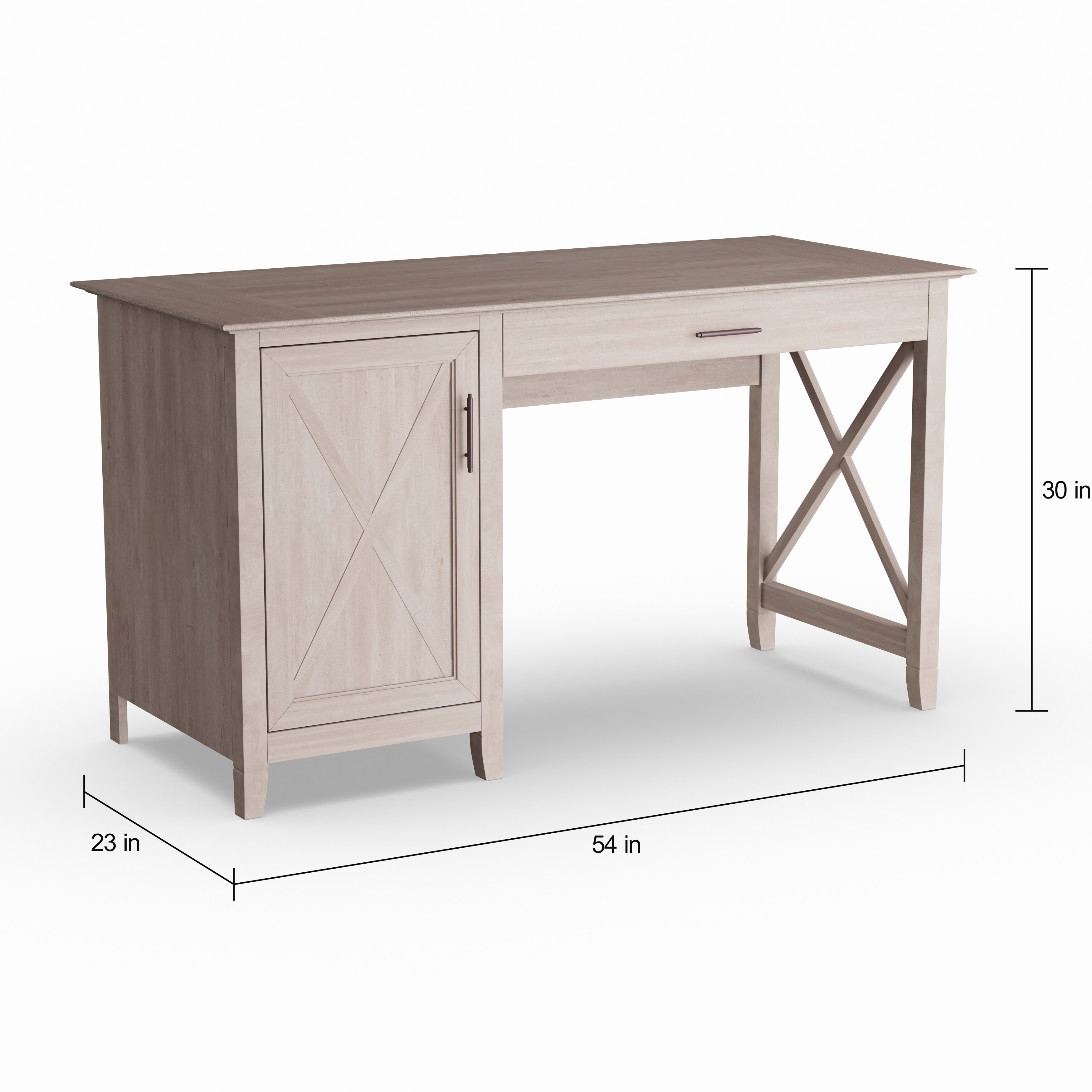 Shop The Gray Barn Byrnes 54 Inch Single Pedestal Desk With