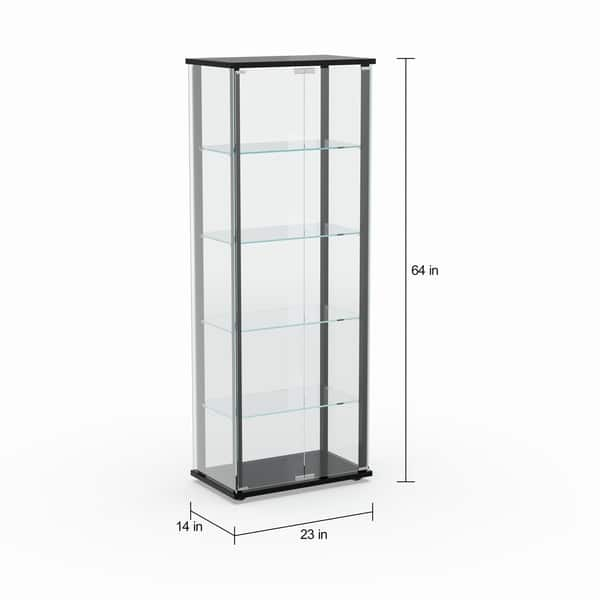 Shop Strick Bolton Lacy Glass Curio Cabinet Free Shipping