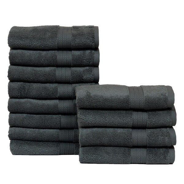 Casa Platino Cotton Zero Twist Hand Towels-12 Pack