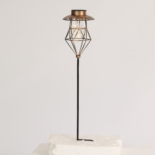 Cage Lantern Solar Light Garden Stake Free Shipping On Orders Cage Lantern Solar Light Garden Stake