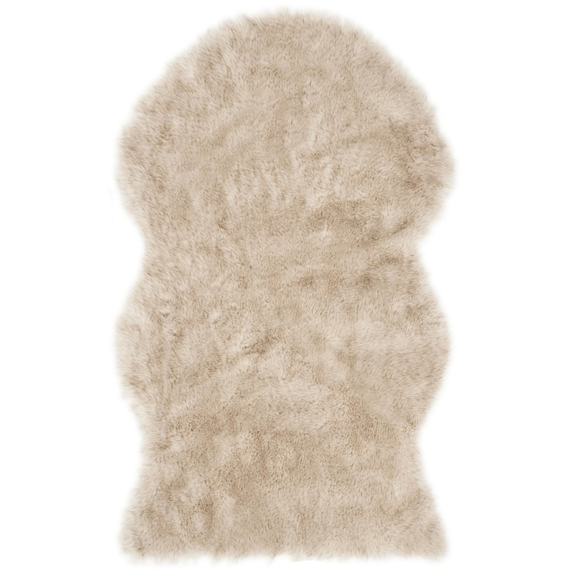 SAFAVIEH Faux Sheep Skin Tawanda Shag Solid Rug