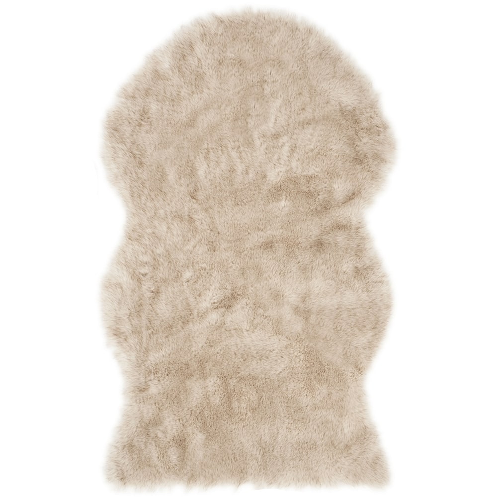 SAFAVIEH Faux Sheep Skin Tawanda Shag Solid Rug
