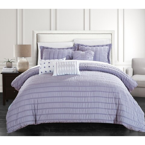 Chic Home Jayrine 10 Piece Ruched Ruffled Bed in a Bag Comforter Set