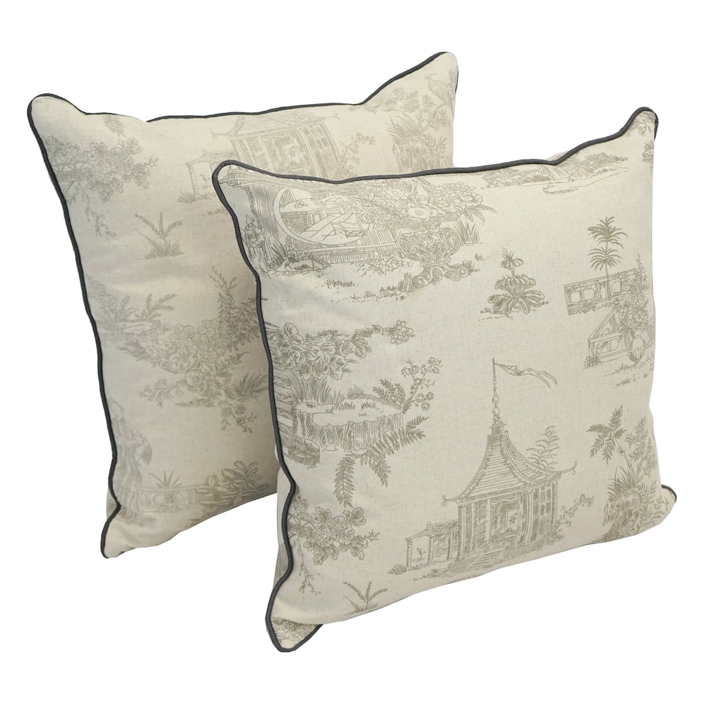 Blazing Needles Cottage 18-Inch Throw Pillow (Set of 2)