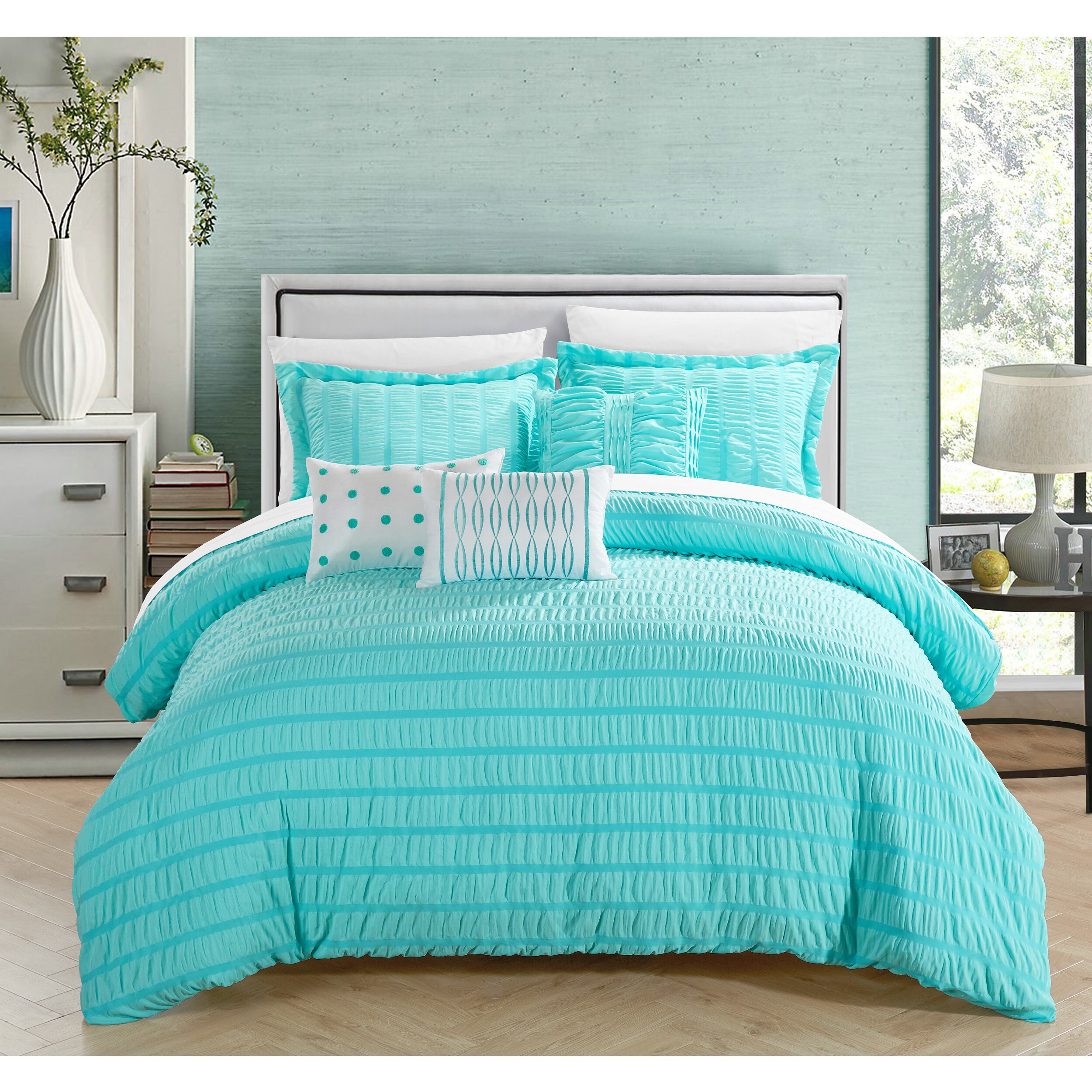 Shop Chic Home Jayrine 10 Piece Ruched Ruffled Bed In A Bag