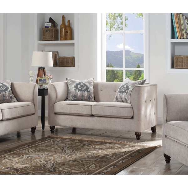 Acme Cyndi On Tufted Loveseat In Light Gray Fabric Free Acme Cyndi On Tufted Loveseat In Light Gray Fabric Free Shipping Today 20480225