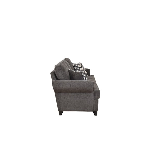 Acme Alessia Dark Gray Chenille Sofa With 2 Pillows Acme Alessia Dark Gray Chenille Sofa With 2 Pillows