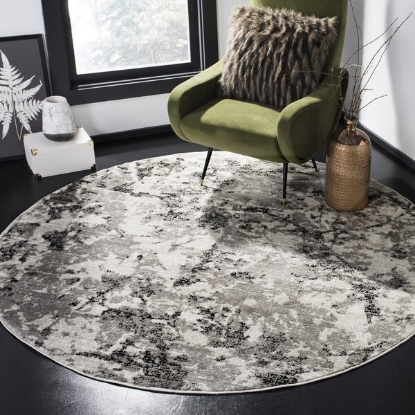 Safavieh Skyler Contemporary Grey / Ivory Rug (6'7' x 6'7' Round) - 6'-7" x 6'-7" round