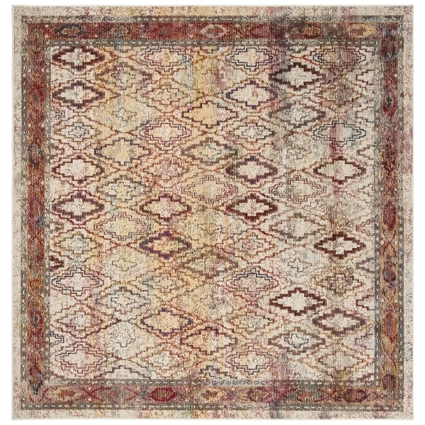 Safavieh Harmony Vintage Cream / Rose Rug (7' x 7' Square)