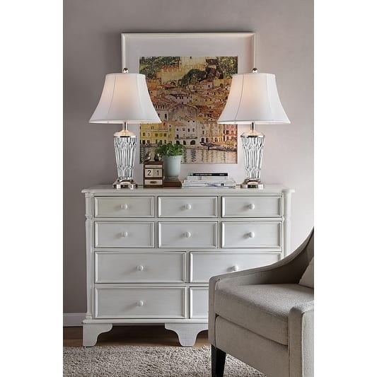26.5 Inch Portia Glass Table Lamp Set of 2
