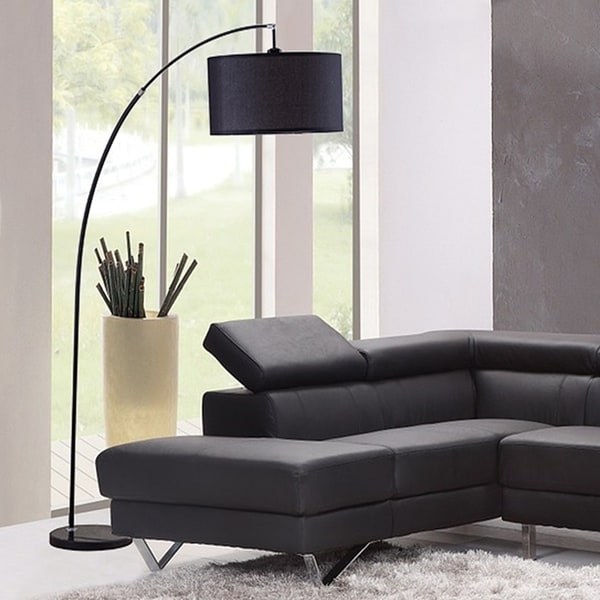Shop 86 Inch Bella Black Arc Black Marble Floor Lamp - Free Shipping Today - Overstock - 20481081