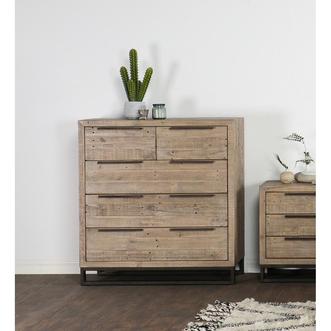 Shop Norton Reclaimed Pine 5 Drawer Dresser By Kosas Home On