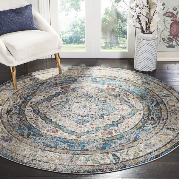 Safavieh Aria Vintage Creme / Red Rug (6'5' x 6'5' Round)