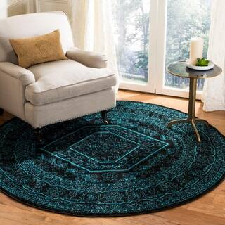 6 X Area Rugs Online At Our Best Deals Safavieh Adirondack Vintage Black Teal Rug 6 X Round