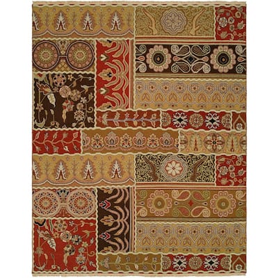 Caspian Multi Color Hand-knotted Soumak Area Rug