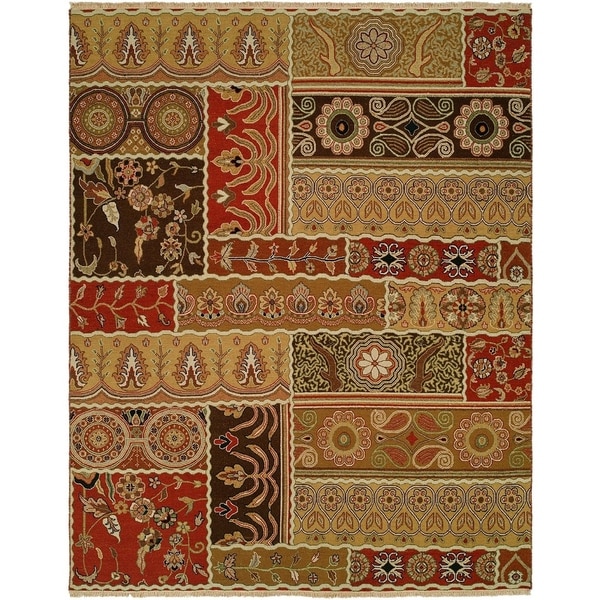 Caspian Multi Color Hand-knotted Soumak Area Rug - Overstock - 20481798
