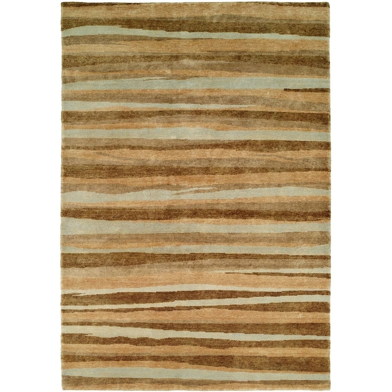 Jade Multiple Earth Tones Hand-knotted Area Rug