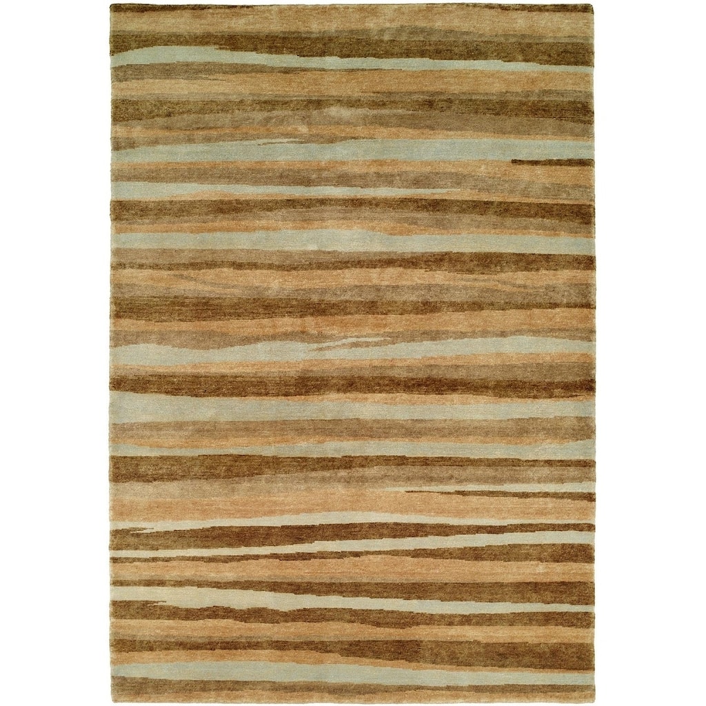 Jade Multiple Earth Tones Hand-knotted Area Rug