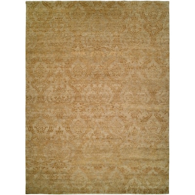 Royal Manner Derbyshire Light Green / Gold Hand-knotted Area Rug