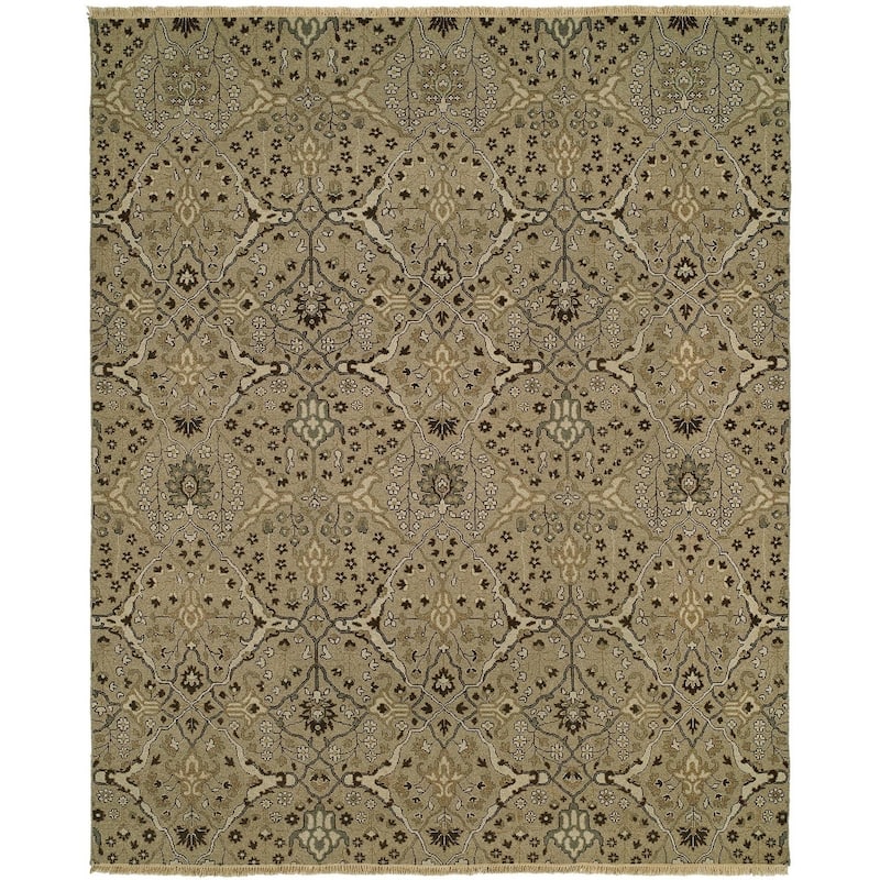 Soumak Natural Wheat Hand-knotted Soumak Area Rug