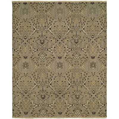 Soumak Natural Wheat Hand-knotted Soumak Area Rug