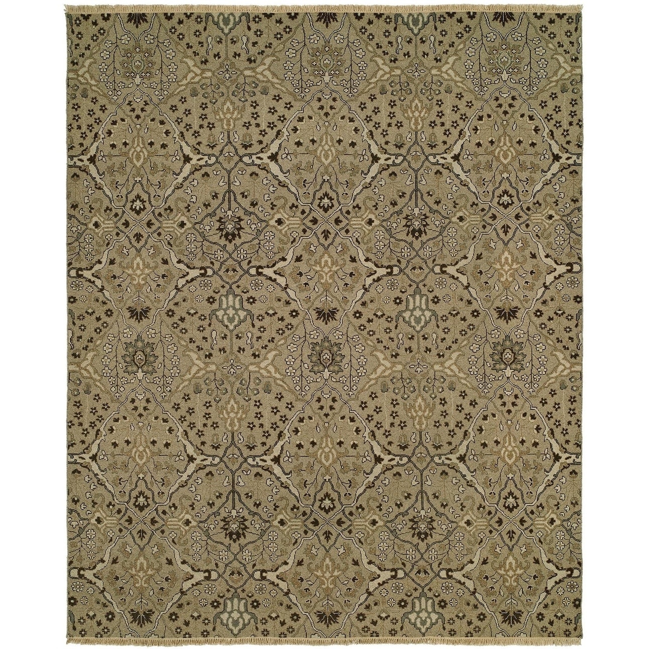 KALATY Soumak Natural Wheat Hand-knotted Soumak Area Rug